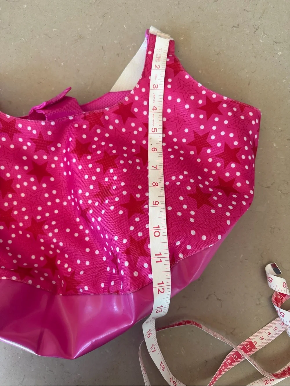 American Girl 18” Doll Pink Star Polka Dot Tote Travel Carry Bag Retired Mattel